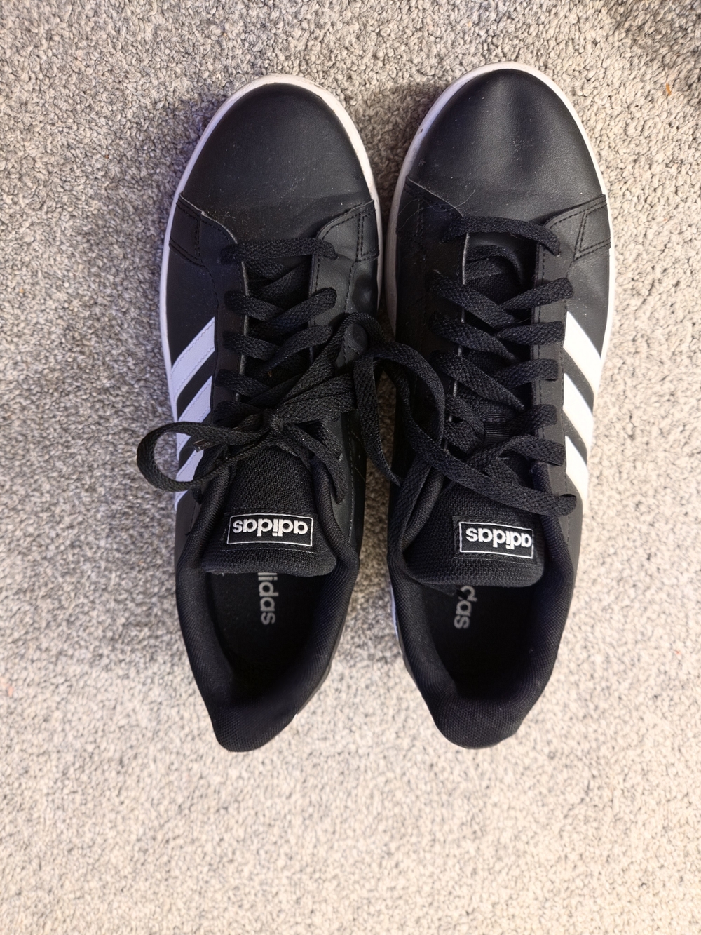 adidas Black and White Low-Top Sneakers